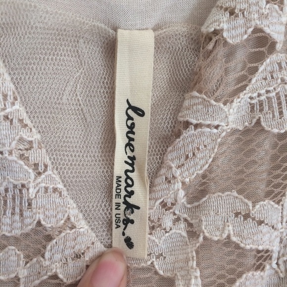 SOLD✨HP✨Tan Lace-Detailed Dress - Picture 3 of 4